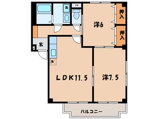 西尾駅 徒歩10分 2階の物件間取画像